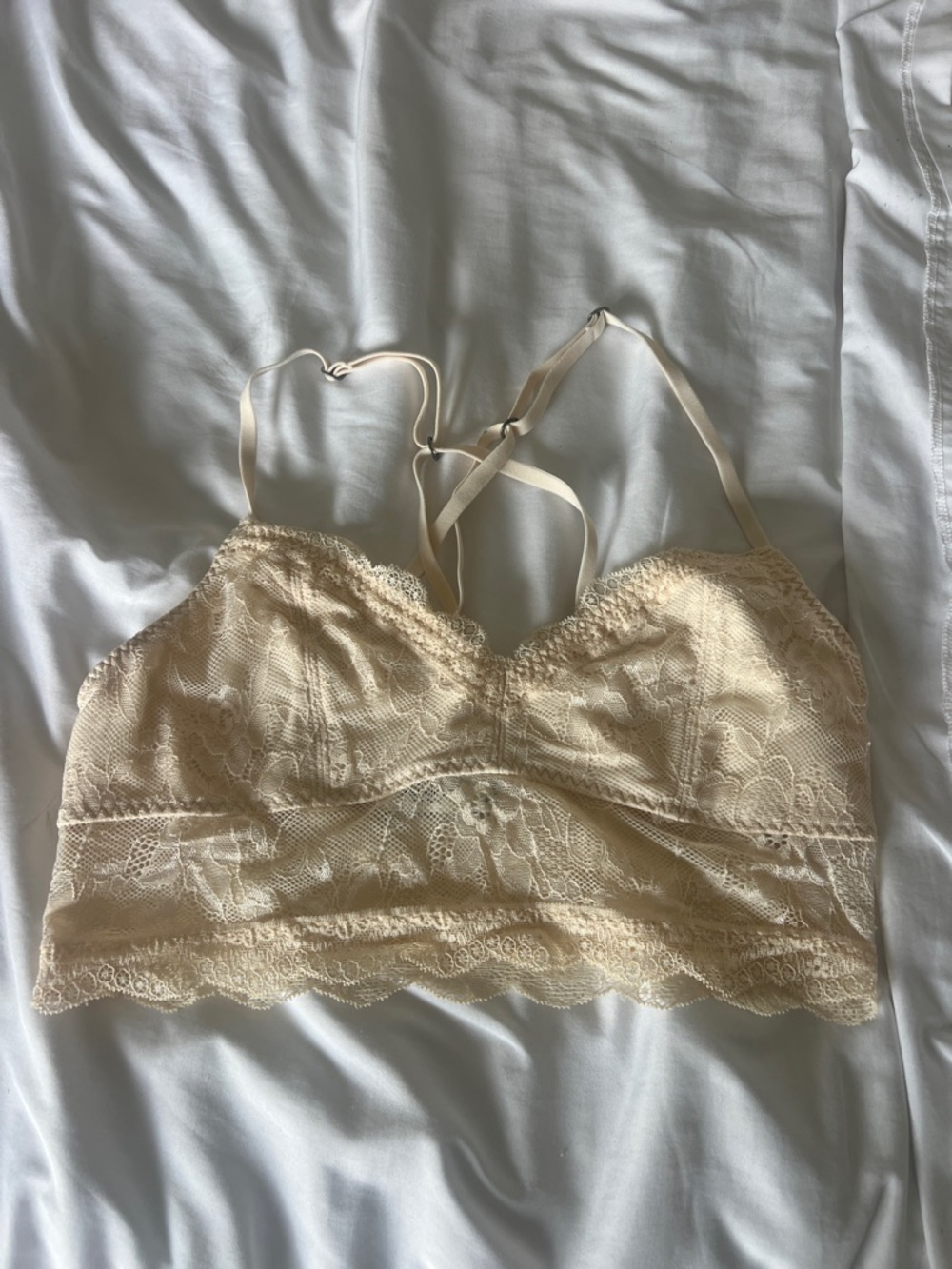 Abercrombie & Fitch Cream Lace Bralette - Women's Intimates